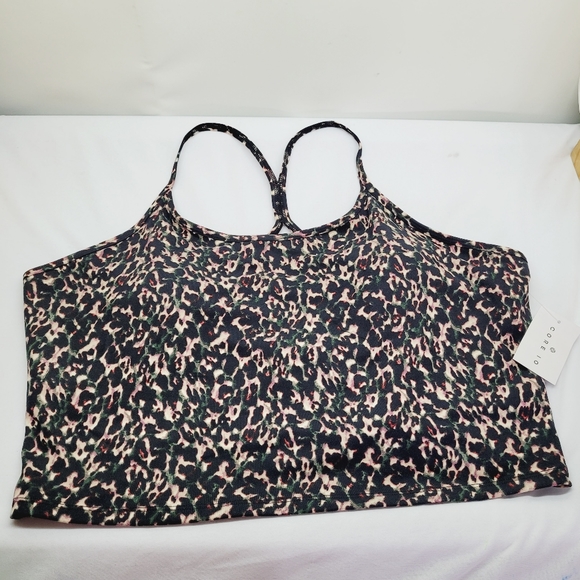 New Cheetah Print Tank Top Athletic Built In Bra Core10 Size X-Large - Picture 2 of 12